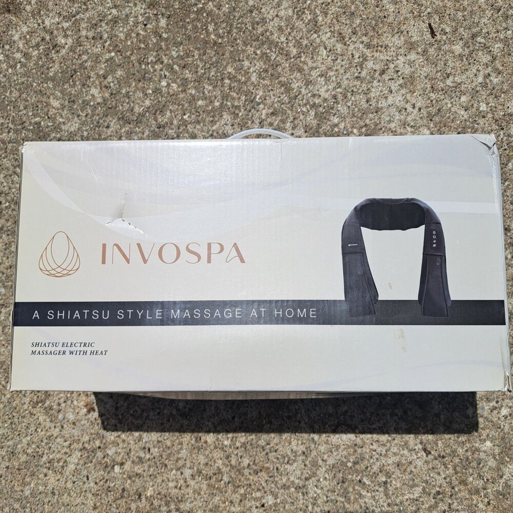 Invospa Heat Therapy Kneading Neck And Back Massager